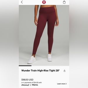 Lululemon Wunder Under train legging